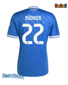 Real Madrid Antonio Rudiger #22 Tricou Fotbal Replică 2025-26 Barbati Treilea